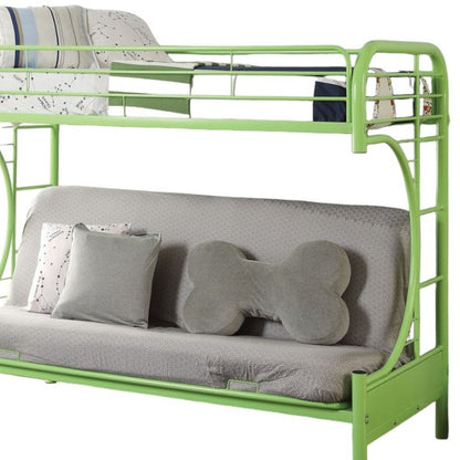 78" X 41" X 65" Twin Over Full Silver Metal Tube Bunk Bed