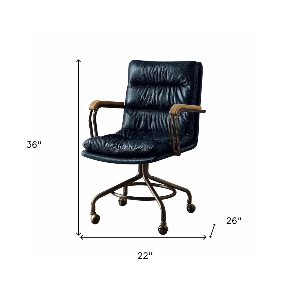 Coffee and Dark Brown Swivel Rolling Executive Office Chair
