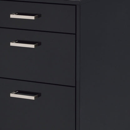 18" Black Standard Accent Cabinet With Three Drawers