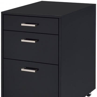 18" Black Standard Accent Cabinet With Three Drawers