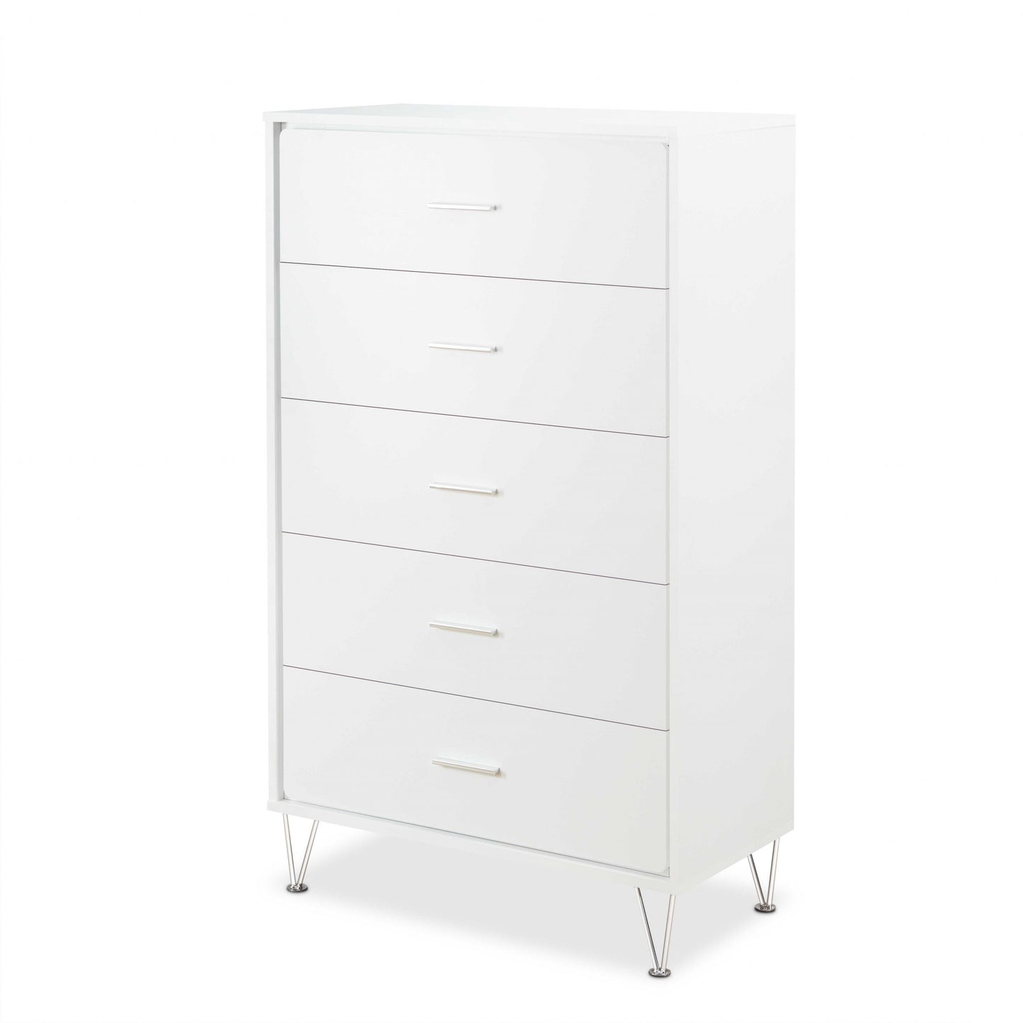 32" White Five Drawer Standard Chest