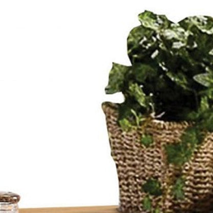 47" X 18" X 34" Natural And White Kitchen Island