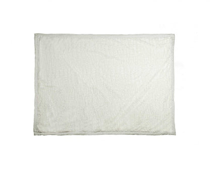 70" X 50" Ivory Faux Fur Plush Throw Blanket