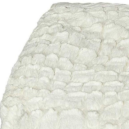 70" X 50" Ivory Faux Fur Plush Throw Blanket