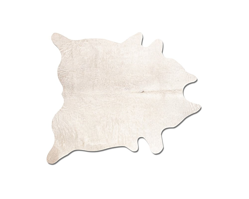 6' X 7' Black Cowhide Area Rug
