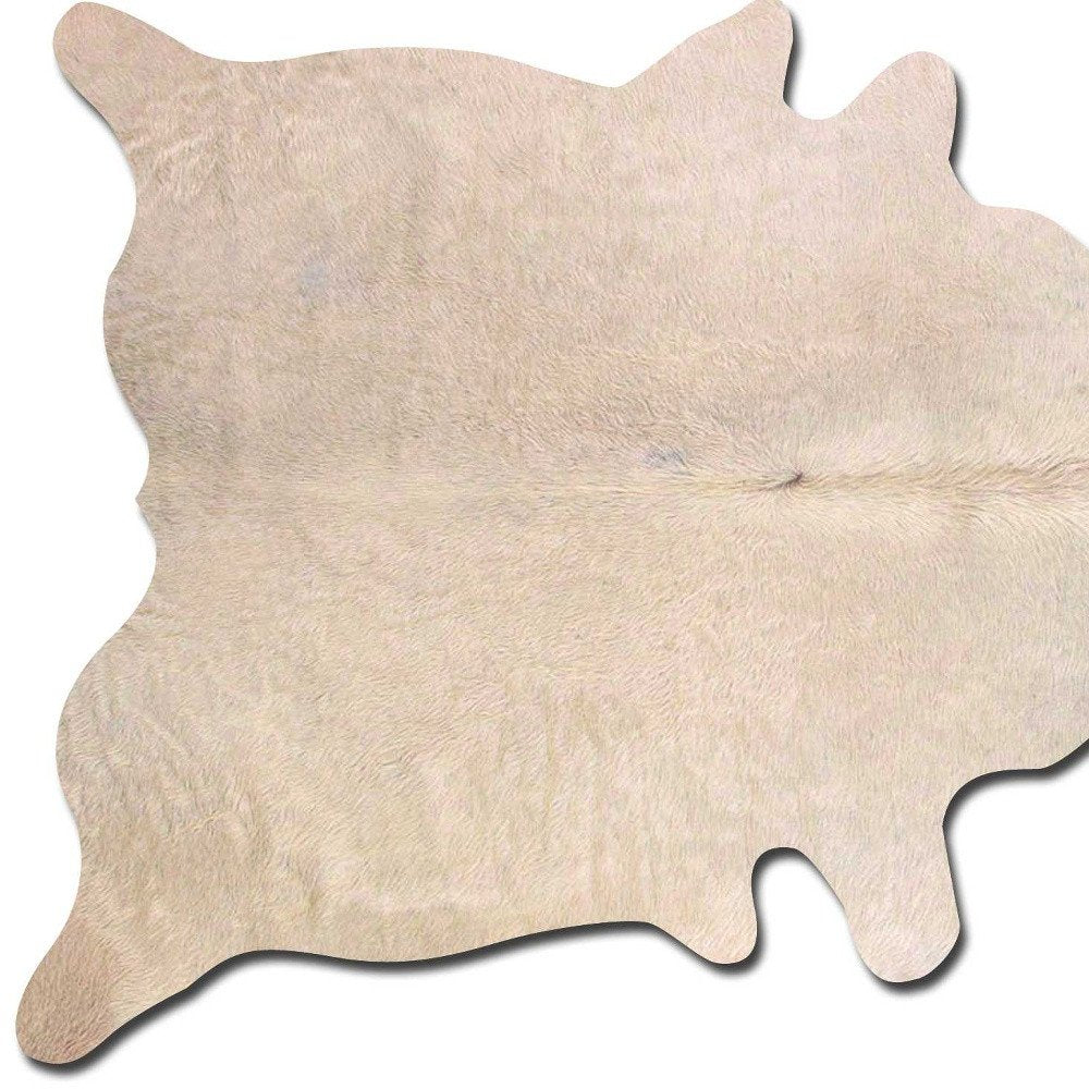 6' X 7' Black Cowhide Area Rug