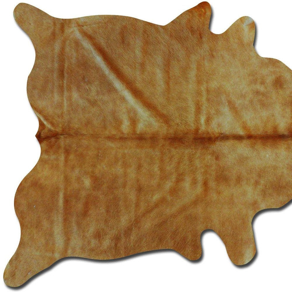 6' X 7' Black Cowhide Area Rug
