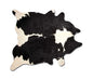 6' X 7' Brown and White Genuine Cowhide Area Rug