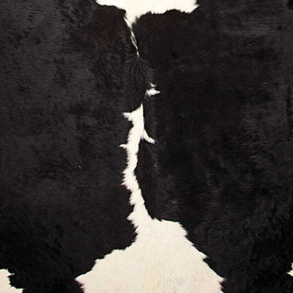 6' X 7' Black And White Cowhide Animal Print Area Rug