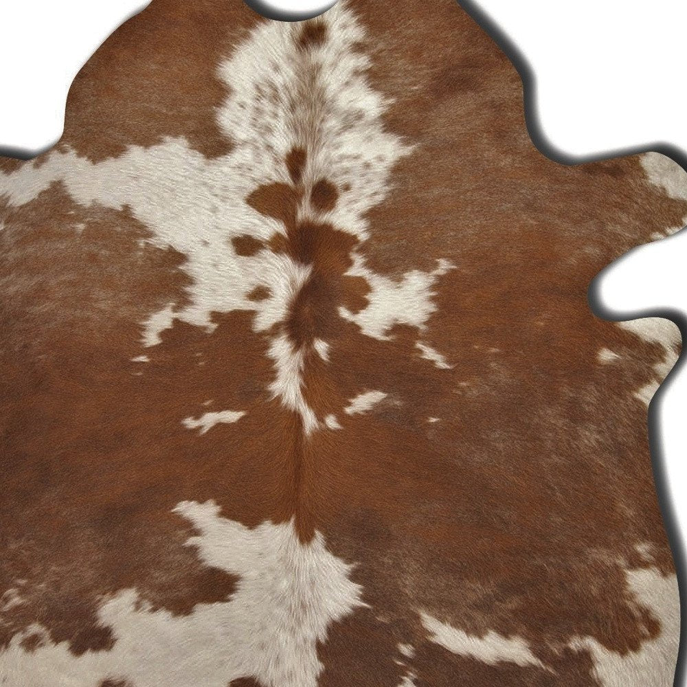 6' X 7' Black And White Cowhide Animal Print Area Rug