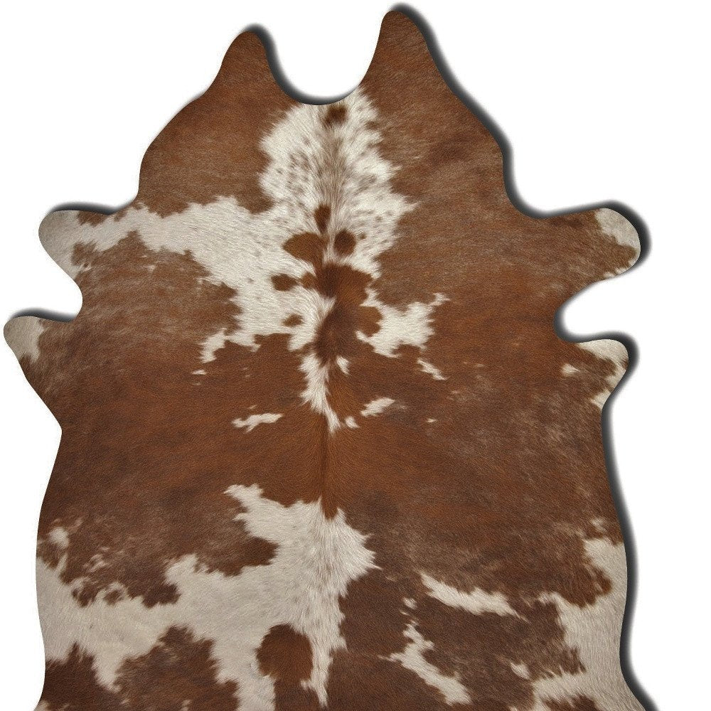 6' X 7' Black And White Cowhide Animal Print Area Rug