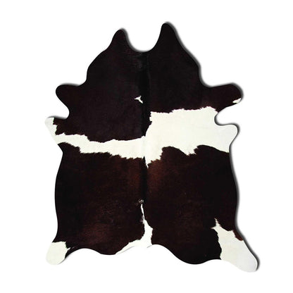 6' X 7' Black And White Cowhide Animal Print Area Rug