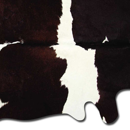 6' X 7' Black And White Cowhide Animal Print Area Rug