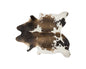 6' X 7' Brown and White Genuine Cowhide Area Rug