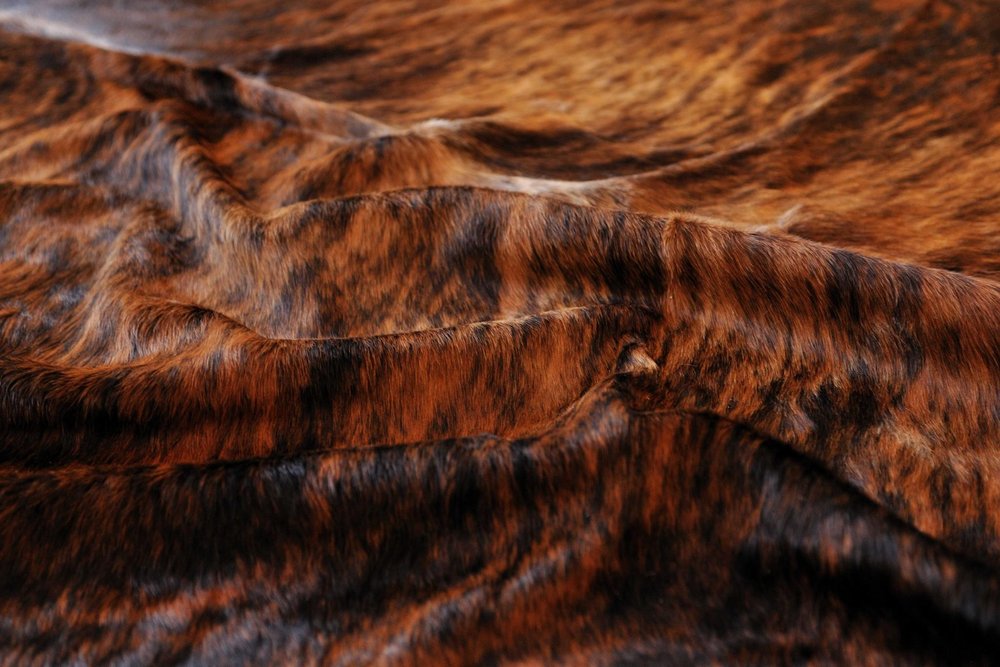 6' X 7' Brown And Black Cowhide Cowhide Print Area Rug