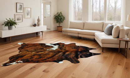 72" X 84" Dark Brindle Cowhide - Rug