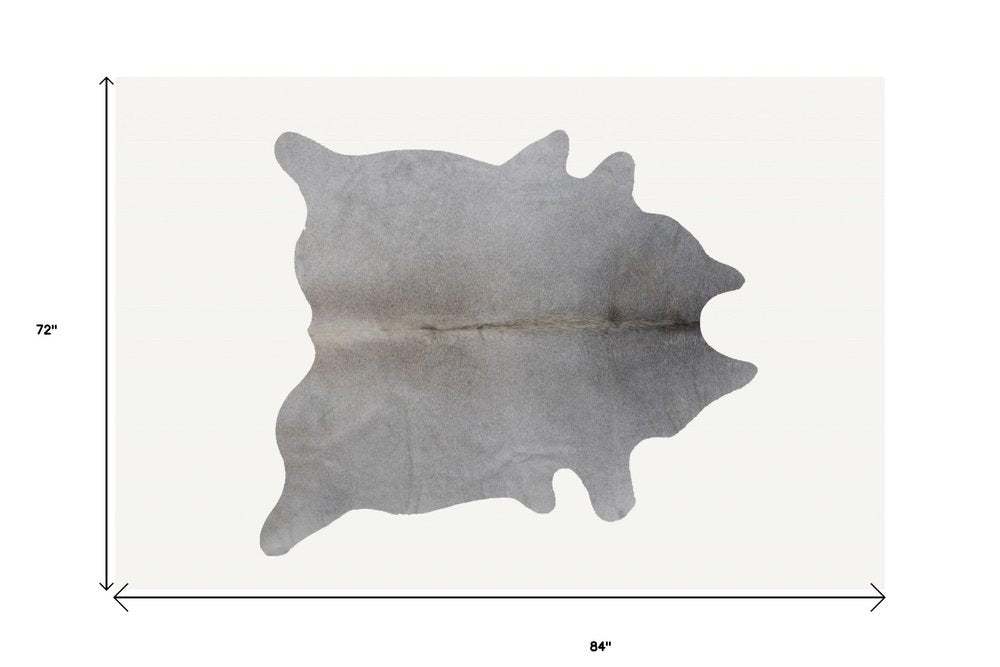 6' X 7' Natural Cowhide Cowhide Print Area Rug