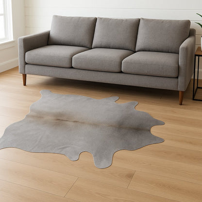 6' X 7' Natural Cowhide Cowhide Print Area Rug