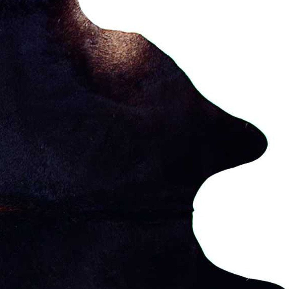 6' X 7' Brown And Black Cowhide Cowhide Print Area Rug