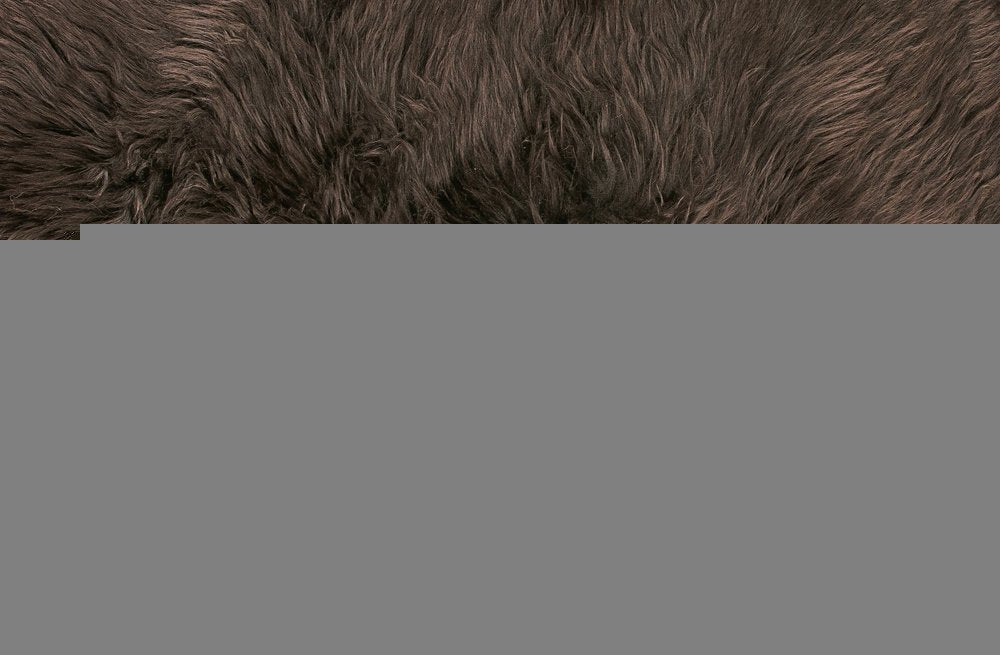 6' Runner Gold and White Wool Shag Sheepskin Area Rug
