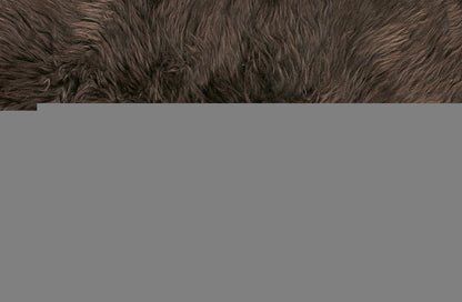 6' Runner Gold and White Wool Shag Sheepskin Area Rug