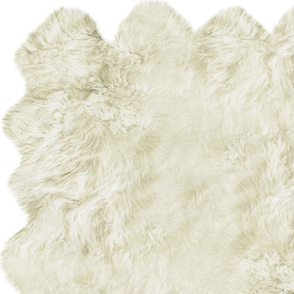 6' X 8' Natural New Zealand Sheepskin Area Rug