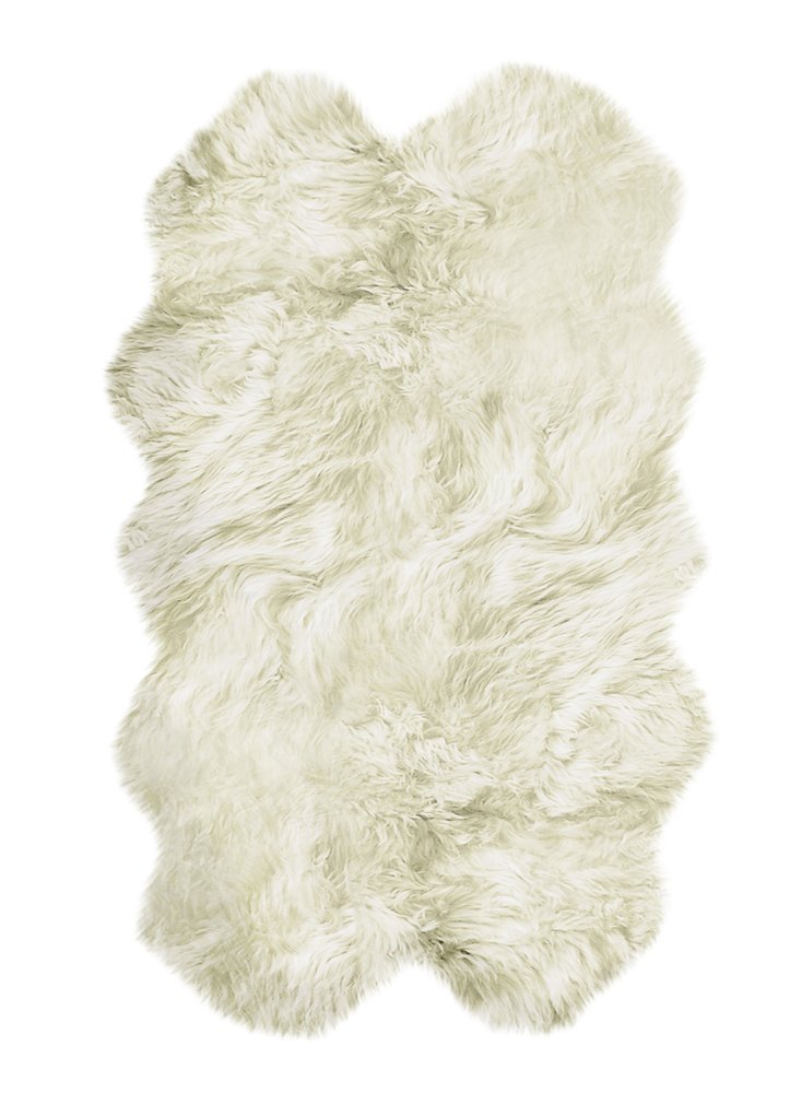 4' X 6' Natural Genuine Sheepskin Handmade Area Rug