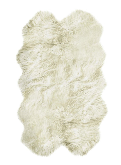 4' X 6' Natural Genuine Sheepskin Handmade Area Rug