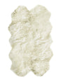 4' X 6' Natural Genuine Sheepskin Handmade Area Rug