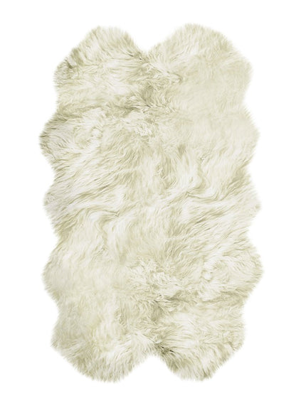 4' X 6' Natural Genuine Sheepskin Handmade Area Rug