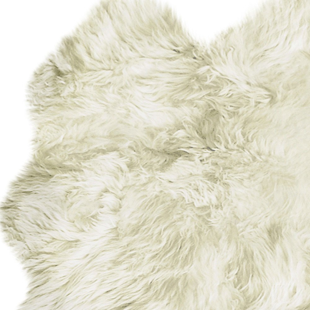 4' X 6' Natural Genuine Sheepskin Handmade Area Rug