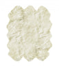 6' X 6' Natural Sheepskin Non Skid Area Rug