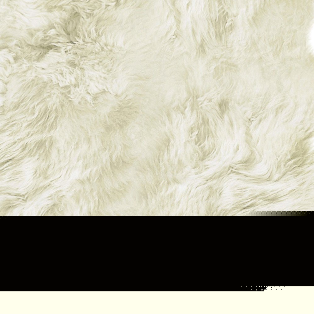 6' X 6' Natural Sheepskin Non Skid Area Rug