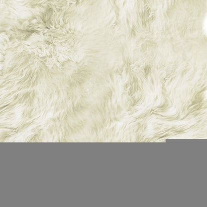 6' X 6' Natural Sheepskin Non Skid Area Rug