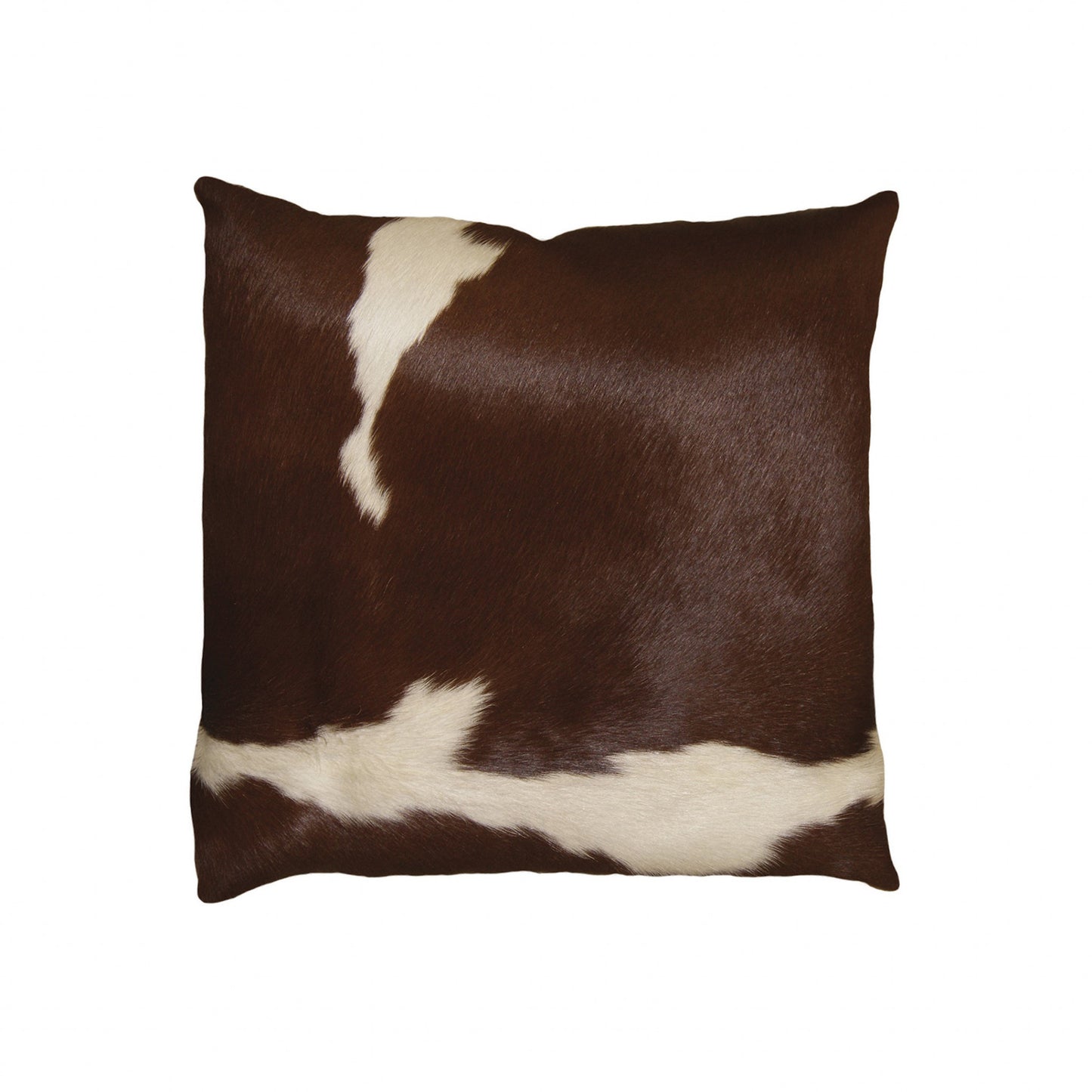 18" Black and White Cowhide Throw Pillow