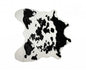 4' X 5' Brown And White Faux Fur Animal Print Washable Area Rug
