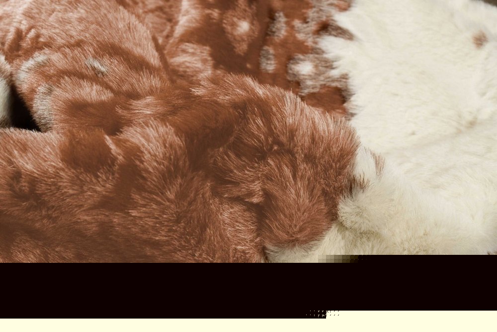 4' X 5' Brown And Ivory Faux Cowhide Animal Print Area Rug