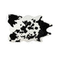 5' X 8' Black And White Cowhide Print Washable Area Rug