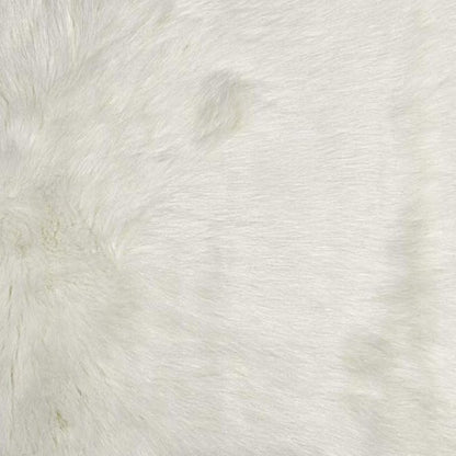 3' X 5' Off White Faux Fur Shag Area Rug