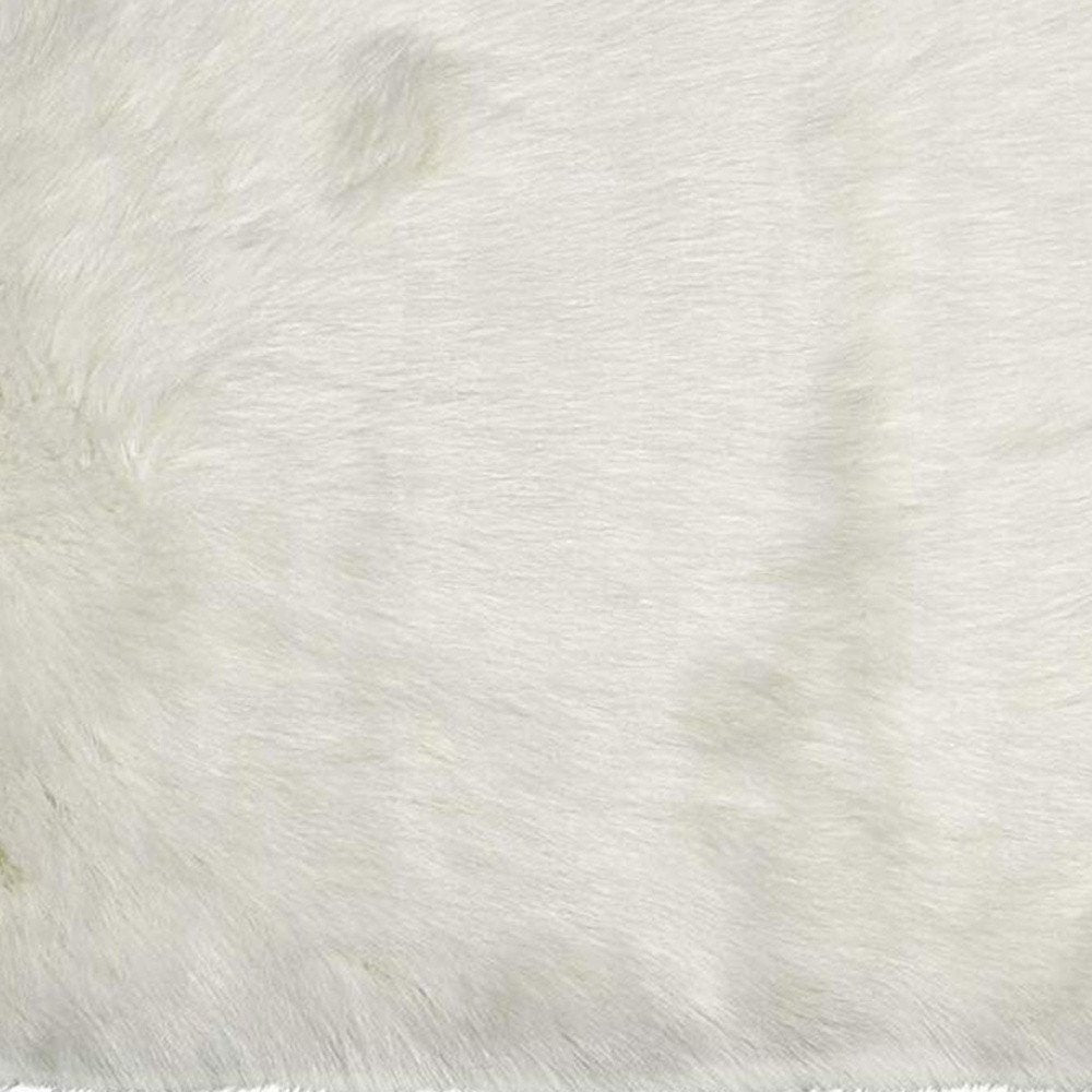 3' X 5' Gray Faux Fur Shag Area Rug