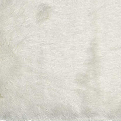 3' X 5' Off White Faux Fur Shag Area Rug