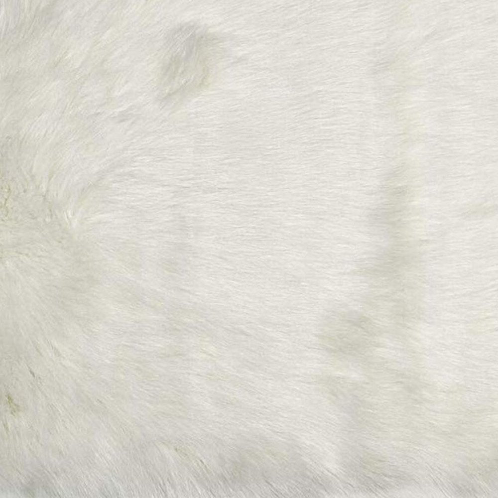 3' X 5' Gray Faux Fur Shag Area Rug