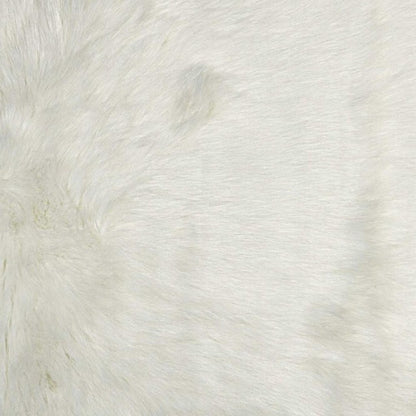 5' X 8' Off White Faux Fur Area Rug