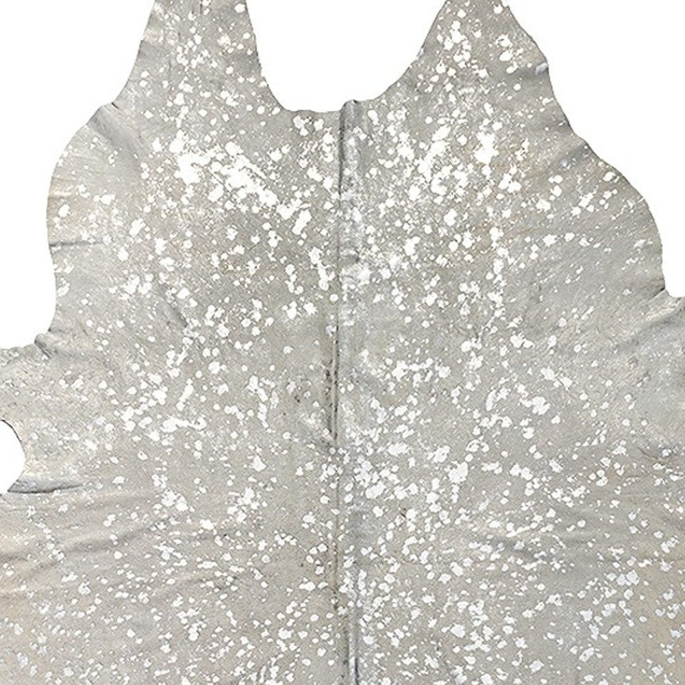 6' X 7' Natural Cowhide Cowhide Print Area Rug