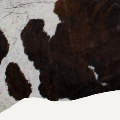 6' X 7' Brown And Black Cowhide Cowhide Print Area Rug