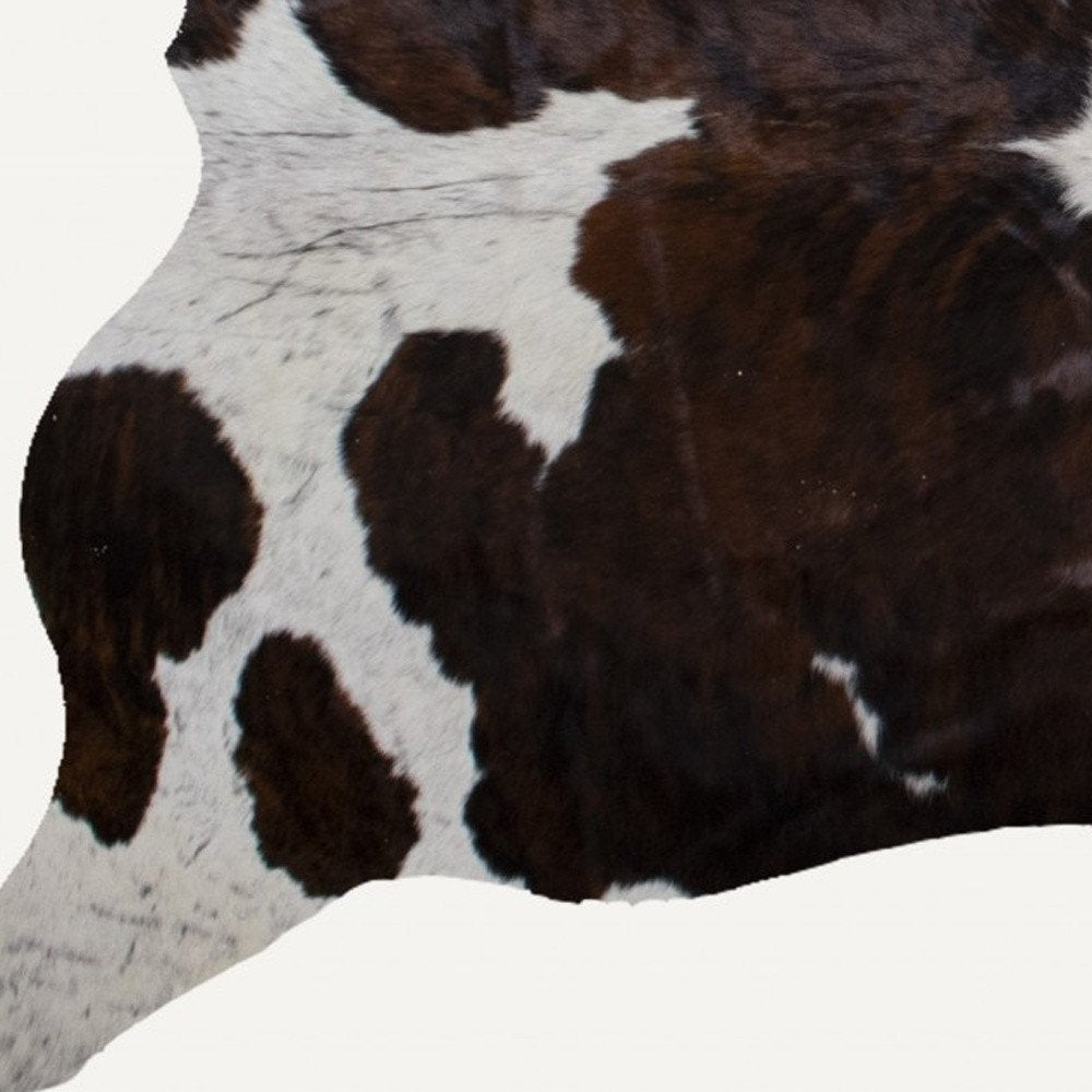 6' X 7' Brown And Black Cowhide Cowhide Print Area Rug