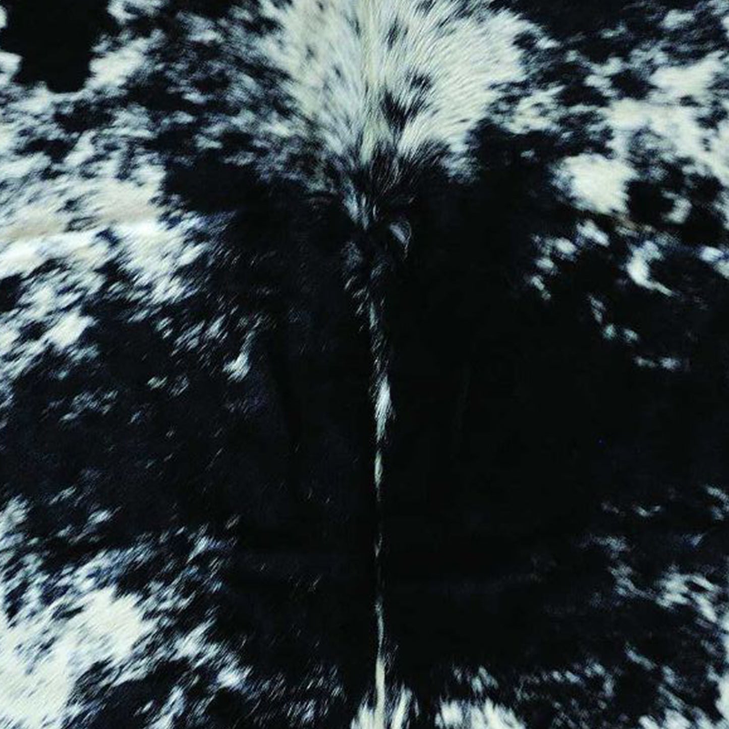 6' X 7' Black and White Cowhide Cowhide Area Rug