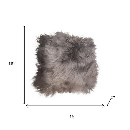 15" X 15" Gray Synthetic Solid Color Pad