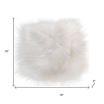 15" X 15" White Synthetic Solid Color Pad