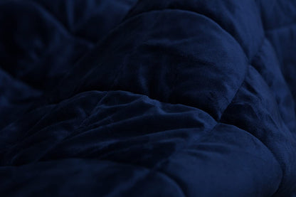60" X 80" Navy Blue Microfiber Quilted Plush Throw Blanket